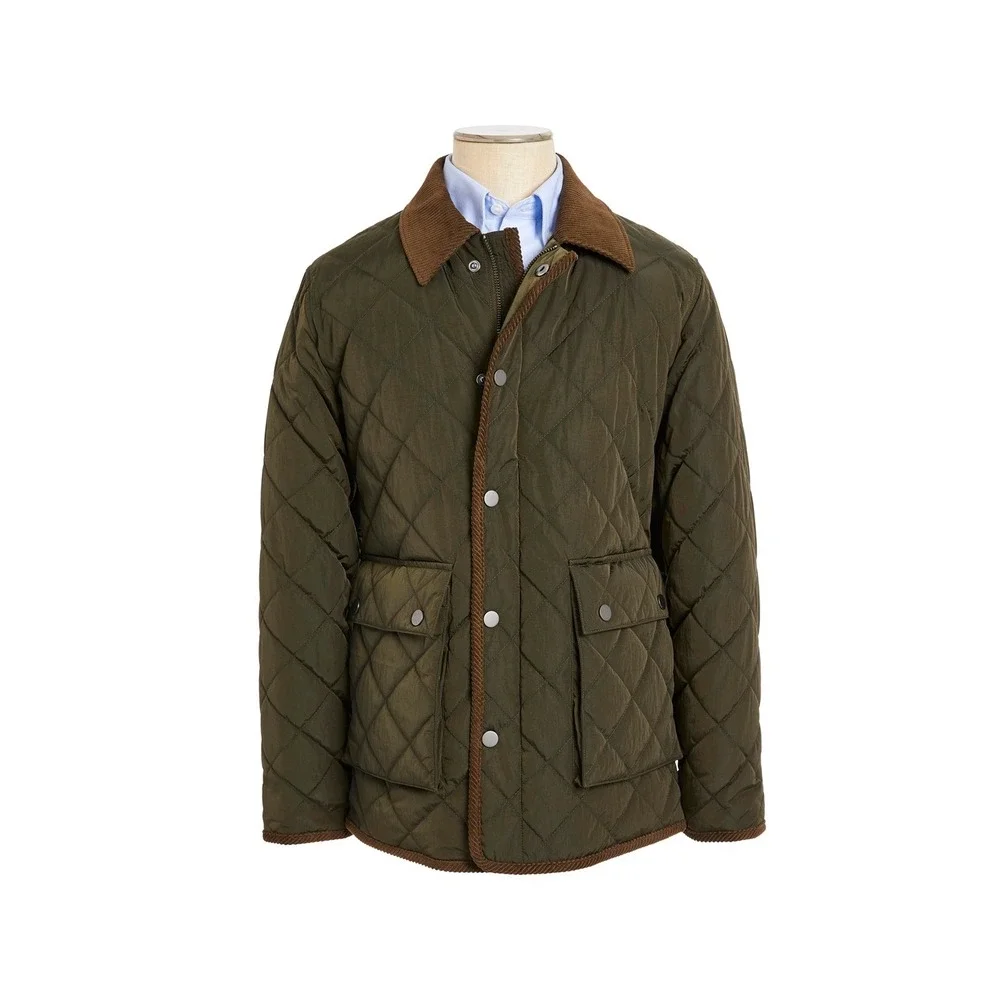 Lauren‎ Ralph Lauren Big Boys Diamond-Shaped Regular Raincoat - Green - Size 12R